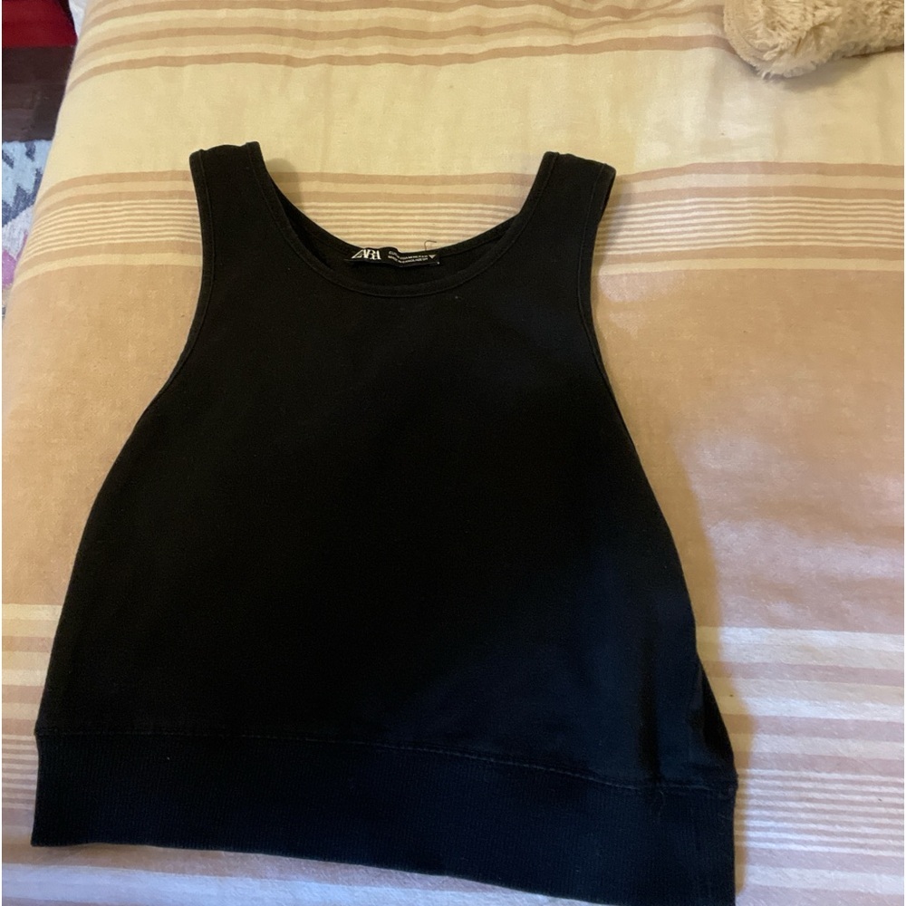zara black tank top